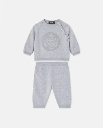 Conjunto de jersey de algodón bordado para bebé