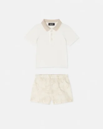 Conjunto de polo de algodón para bebé