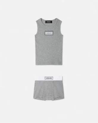Conjunto de ropa interior infantil de jersey de algodón acanalado