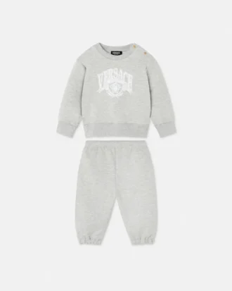 Conjunto de sudadera de jersey de algodón estampada para bebé