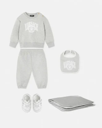Conjunto de sudadera de jersey de algodón estampada para bebé