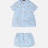 Conjunto de vestido de bebé con estampado de rayas finas Conjunto de vestido de bebé con estampado de rayas finas