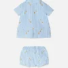 Conjunto de vestido de bebé con estampado de rayas finas Conjunto de vestido de bebé con estampado de rayas finas