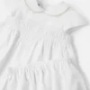 Conjunto de vestido de popelín de algodón bordado para bebé Conjunto de vestido de popelín de algodón bordado para bebé