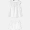 Conjunto de vestido de popelín de algodón devoré para bebé Conjunto de vestido de popelín de algodón devoré para bebé