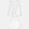 Conjunto de vestido de popelín de algodón devoré para bebé Conjunto de vestido de popelín de algodón devoré para bebé