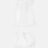 Conjunto de vestido de popelín de algodón jacquard para bebé Conjunto de vestido de popelín de algodón jacquard para bebé