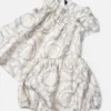 Conjunto de vestido de sarga de seda estampado para bebé Conjunto de vestido de sarga de seda estampado para bebé