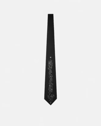 Corbata de lana adornada