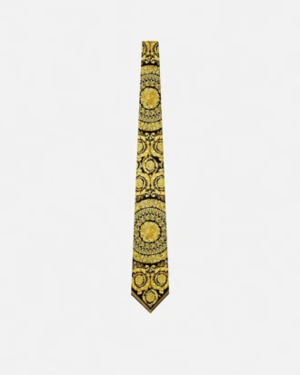 Corbata de sarga de seda estampada