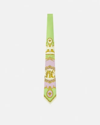 Corbata de sarga de seda estampada