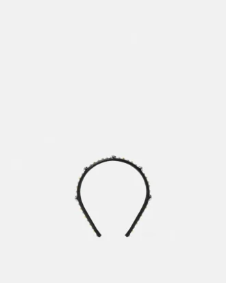 Diadema de piel adornada