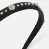 Diadema de piel adornada