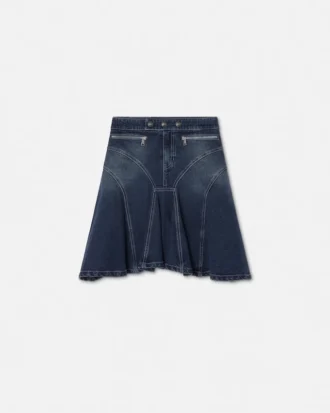Falda acampanada de denim