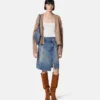 Falda cruzada de denim Barocco Falda cruzada de denim Barocco