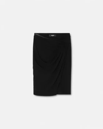 Falda midi drapeada