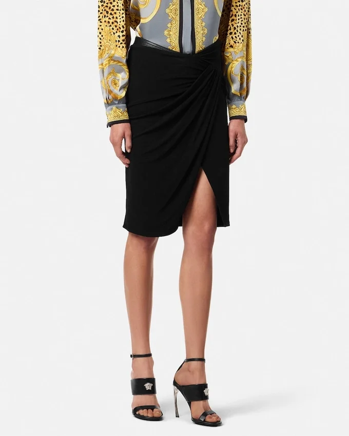 Falda midi drapeada Falda midi drapeada