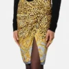Falda midi drapeada Cheetah Foulard Falda midi drapeada Cheetah Foulard