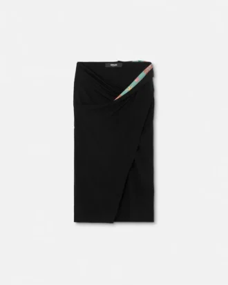Falda midi drapeada Underwater Barocco