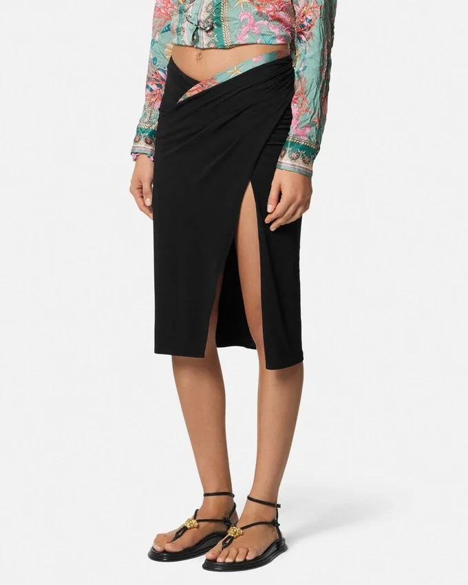 Falda midi drapeada Underwater Barocco Falda midi drapeada Underwater Barocco