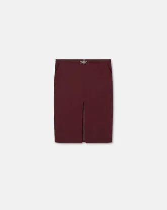 Falda midi lápiz de gabardina elástica