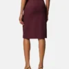Falda midi lápiz de gabardina elástica Falda midi lápiz de gabardina elástica