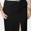 Falda midi lápiz de lana Falda midi lápiz de lana