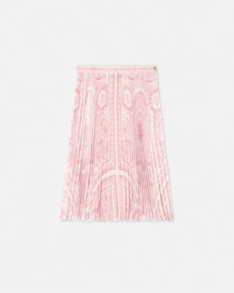 Falda midi plisada Barocco Foulard para niña