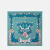 Fular grande de seda Coral Theatre 90 cm