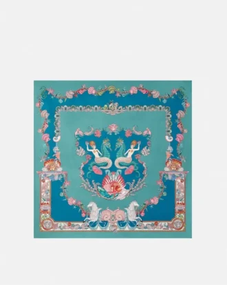 Fular grande de seda Coral Theatre 90 cm