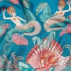 Fular grande de seda Coral Theatre 90 cm