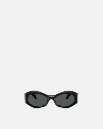 Gafas de sol geométricas con placa Medusa