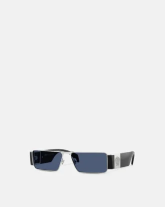 Gafas de sol rectangulares con placa Medusa