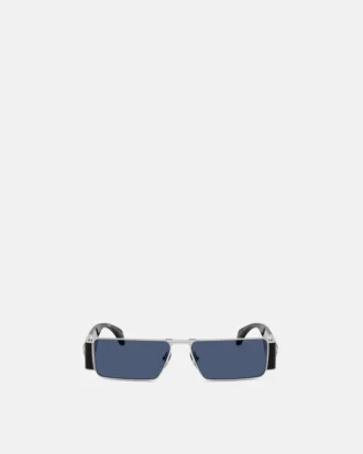 Gafas de sol rectangulares con placa Medusa