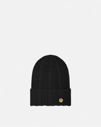 Gorro de punto de lana acanalado
