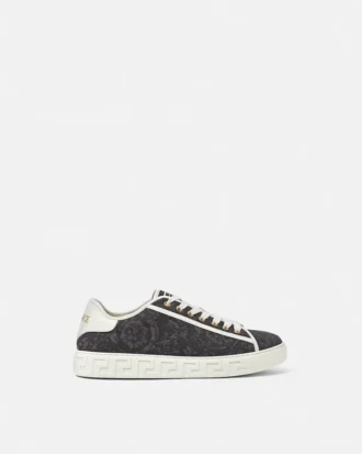 Greca Jacquard Canvas Sneakers