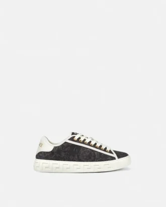 Greca Jacquard Canvas Sneakers
