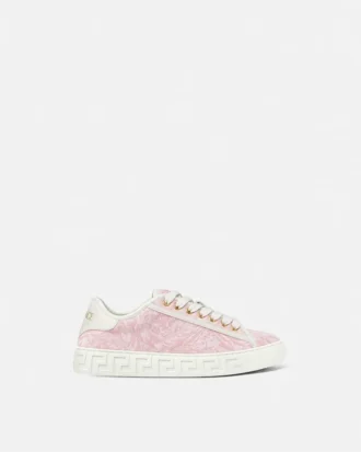 Greca Jacquard Canvas Sneakers