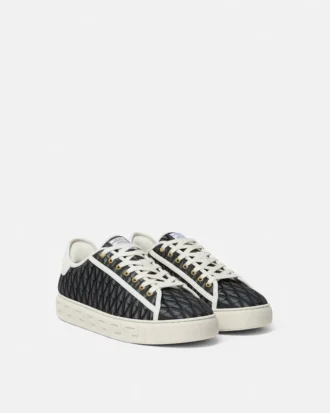 Greca Jacquard Canvas Sneakers