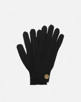Guantes de punto de lana acanalados Guantes de punto de lana acanalados