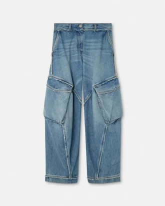Jeans cargo de cintura baja
