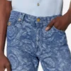 Jeans de corte recto con jacquard Barocco