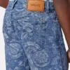 Jeans de corte recto con jacquard Barocco