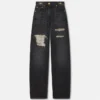 Jeans de corte recto con malla metálica Jeans de corte recto con malla metálica