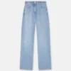 Jeans de corte regular y cintura alta con adornos Jeans de corte regular y cintura alta con adornos