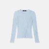 Jersey de cuello redondo de punto acanalado con mezcla de viscosa Jersey de cuello redondo de punto acanalado con mezcla de viscosa