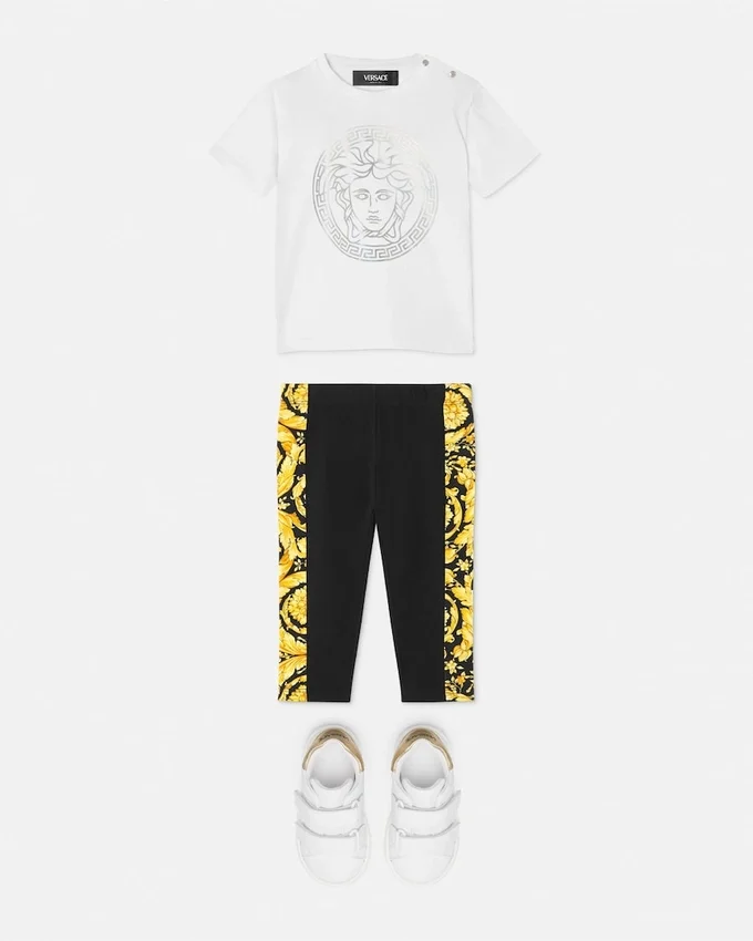 Leggings de jersey de algodón elástico estampados para bebé Leggings de jersey de algodón elástico estampados para bebé