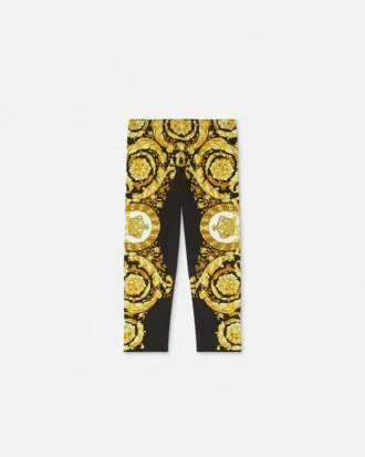 Leggings infantiles estampados de jersey de algodón elástico
