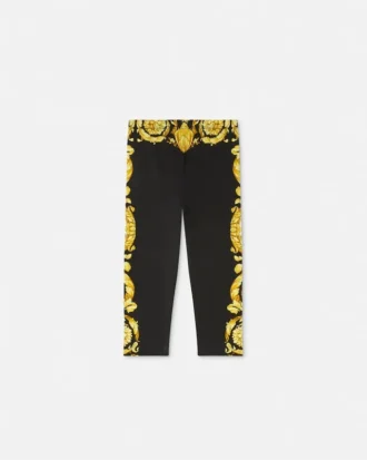 Leggings infantiles estampados de jersey de algodón elástico