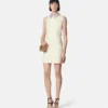 Mini vestido A-line de satén cristalino Mini vestido A-line de satén cristalino